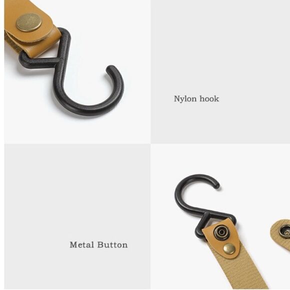 4 Leather Strap Hooks - Picture 5 of 6